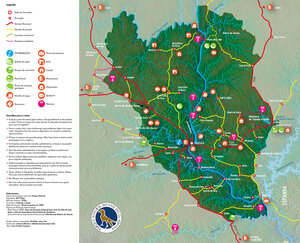 Mapa do Parque Natural Vale do Guadiana