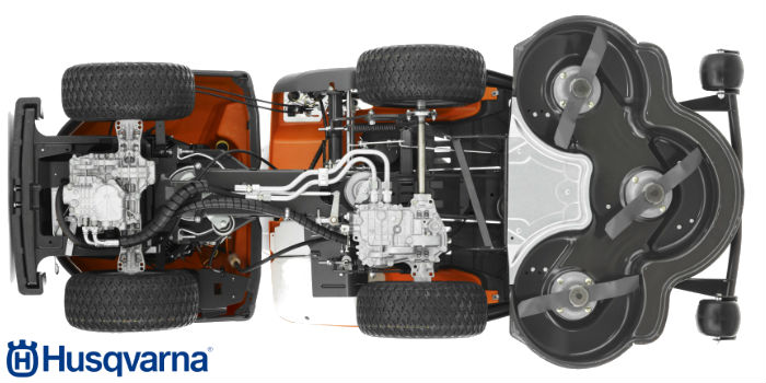 Plataforma de corte de um Rider Husqvarna